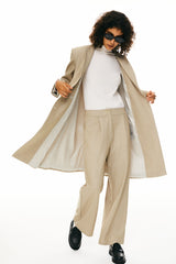 Double-Breasted Suit Blazer - Orolay, #color_Khaki