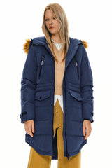 Orolay-Drawstring Hooded Thickened Down Coat-#color_Beacon Blue