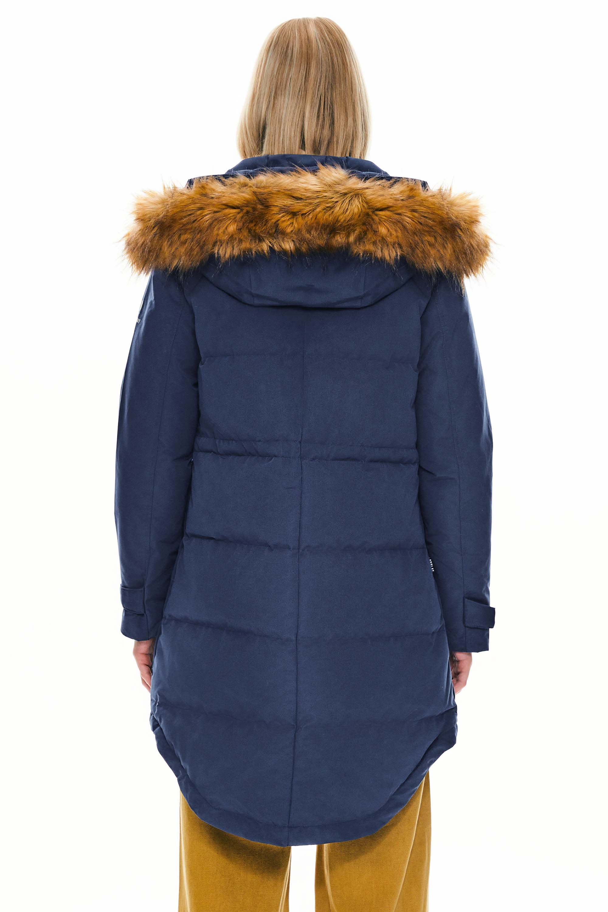 Orolay-Drawstring Hooded Thickened Down Coat-#color_Beacon Blue