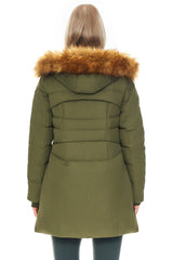 Orolay-Faux Fur Qulited Puffer Down Jacket-#color_Peat Moss