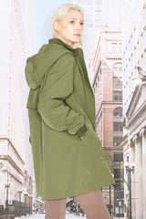 Hooded Drawstring Windbreaker - Orolay, #color_Peat Moss