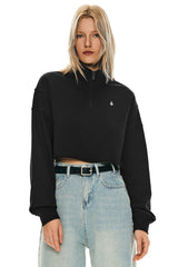 Orolay-Half-Zip-Crop-Sweatshirts-#color_Black