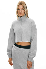 Orolay-Half-Zip-Crop-Sweatshirts-#color_Heather