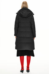 Hooded Winter Two - Way Zipper Down Coat - Orolay, #color_Black