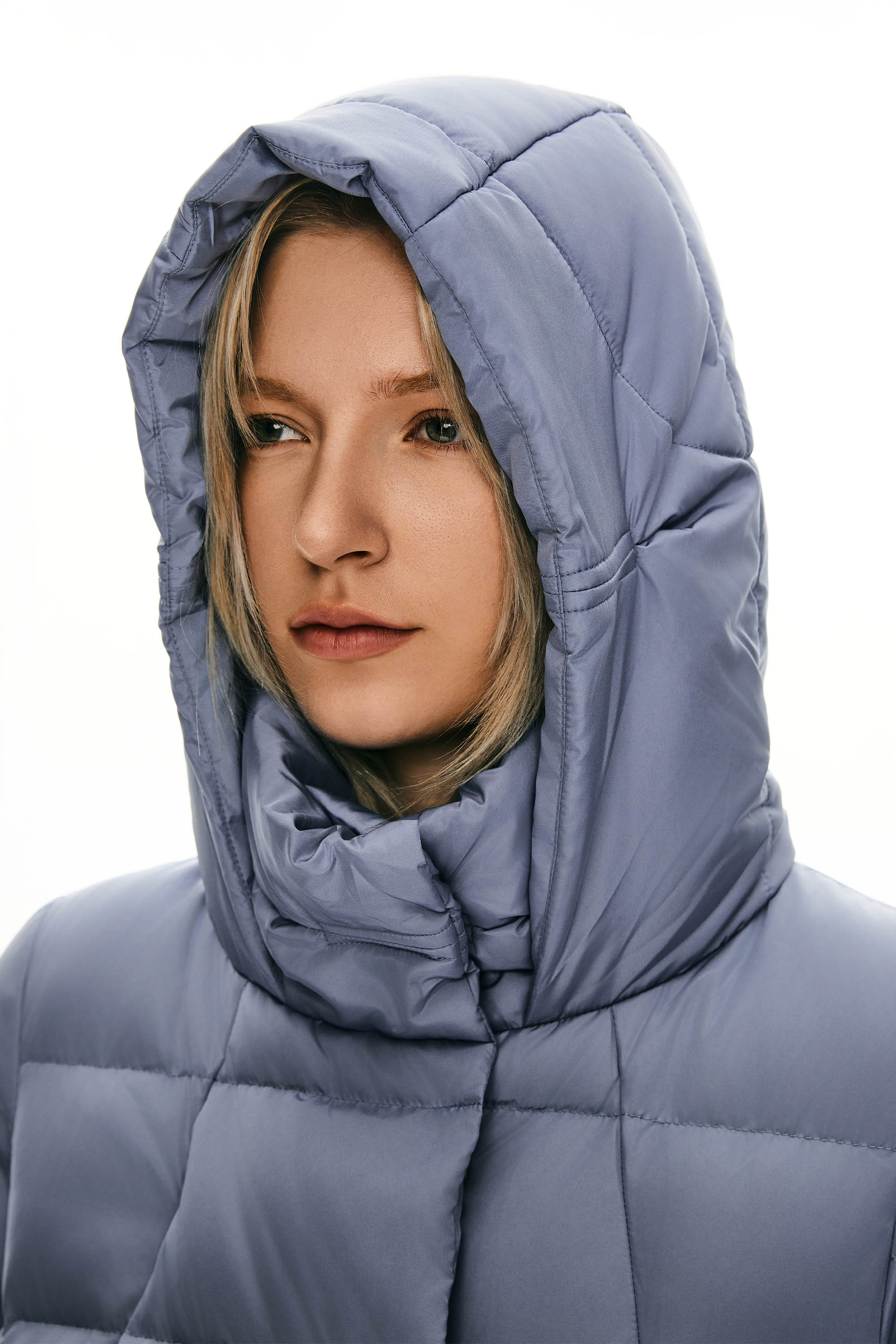 Hooded Winter Two - Way Zipper Down Coat - Orolay, #color_Eventide