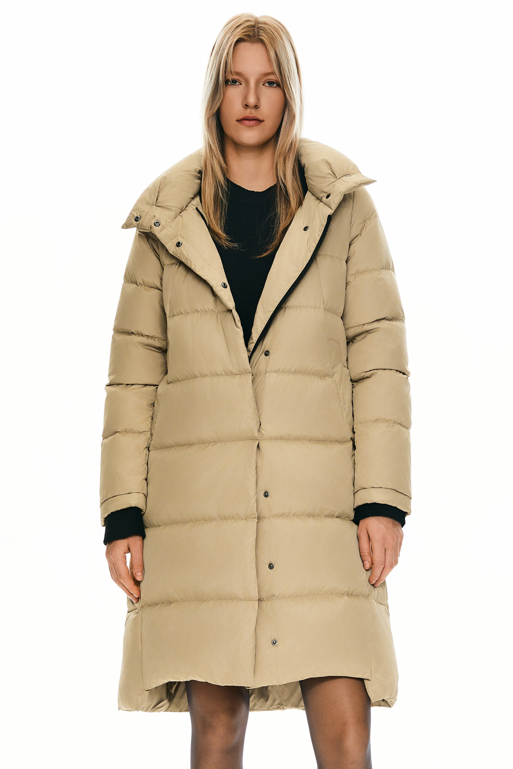 Hooded Winter Two - Way Zipper Down Coat - Orolay, #color_Summer Melon