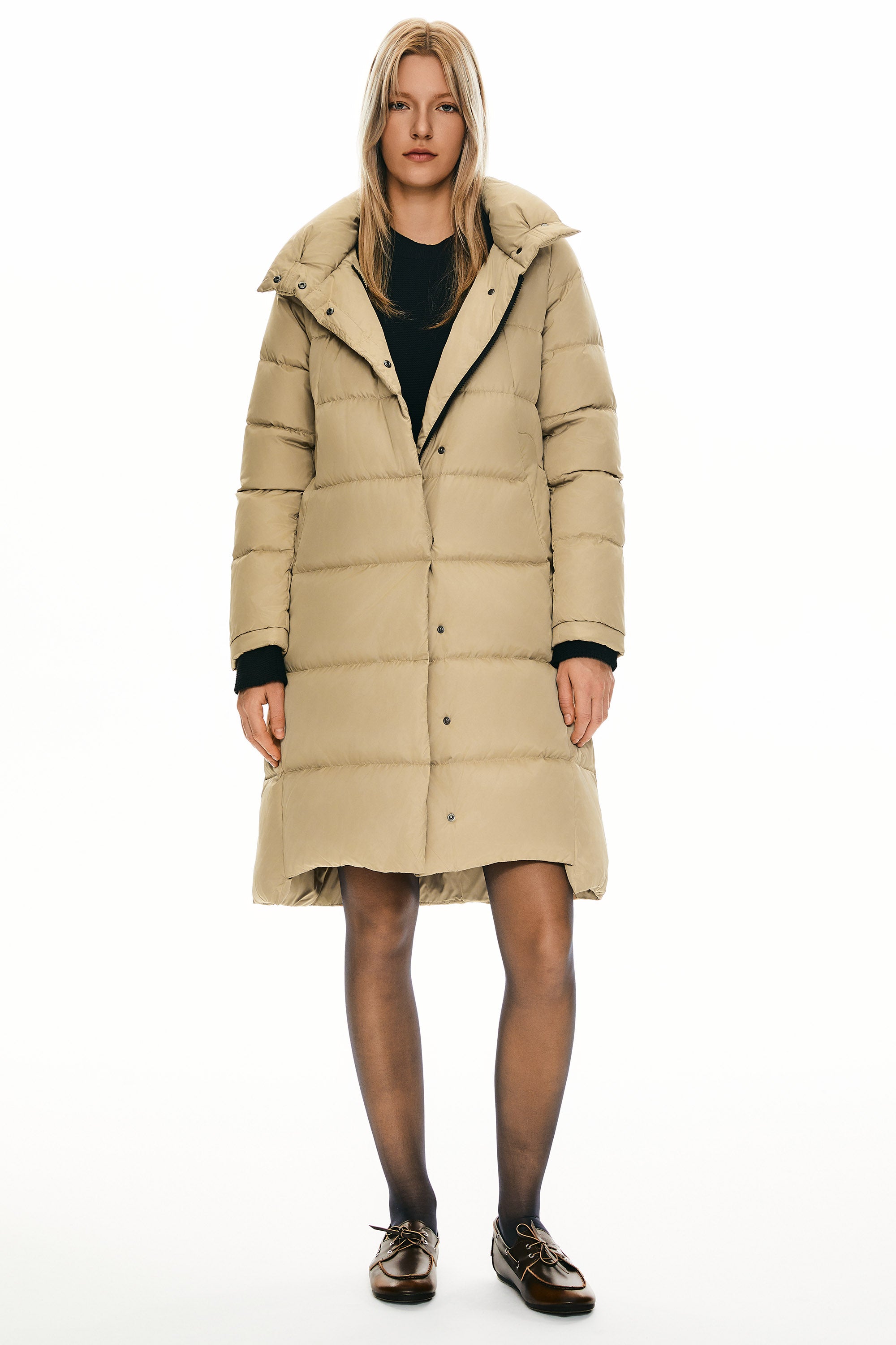 Hooded Winter Two - Way Zipper Down Coat - Orolay, #color_Summer Melon