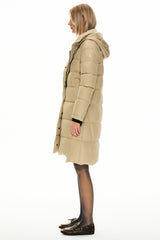 Hooded Winter Two - Way Zipper Down Coat - Orolay, #color_Summer Melon