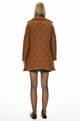 Orolay-Lightweight Long-Sleeve Puffer Jacket-#color_Bombay Brown