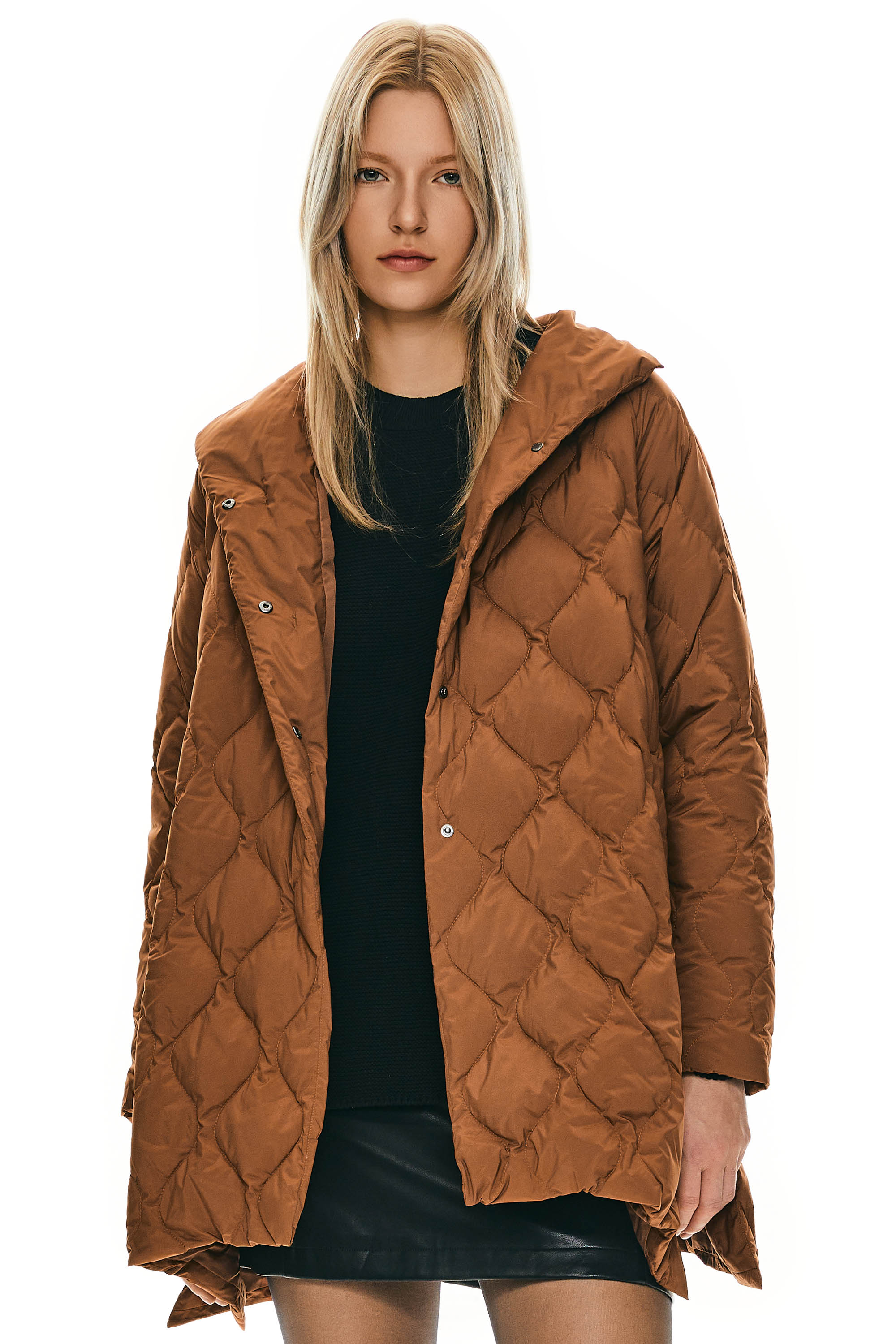 Orolay-Lightweight Long-Sleeve Puffer Jacket-#color_Bombay Brown