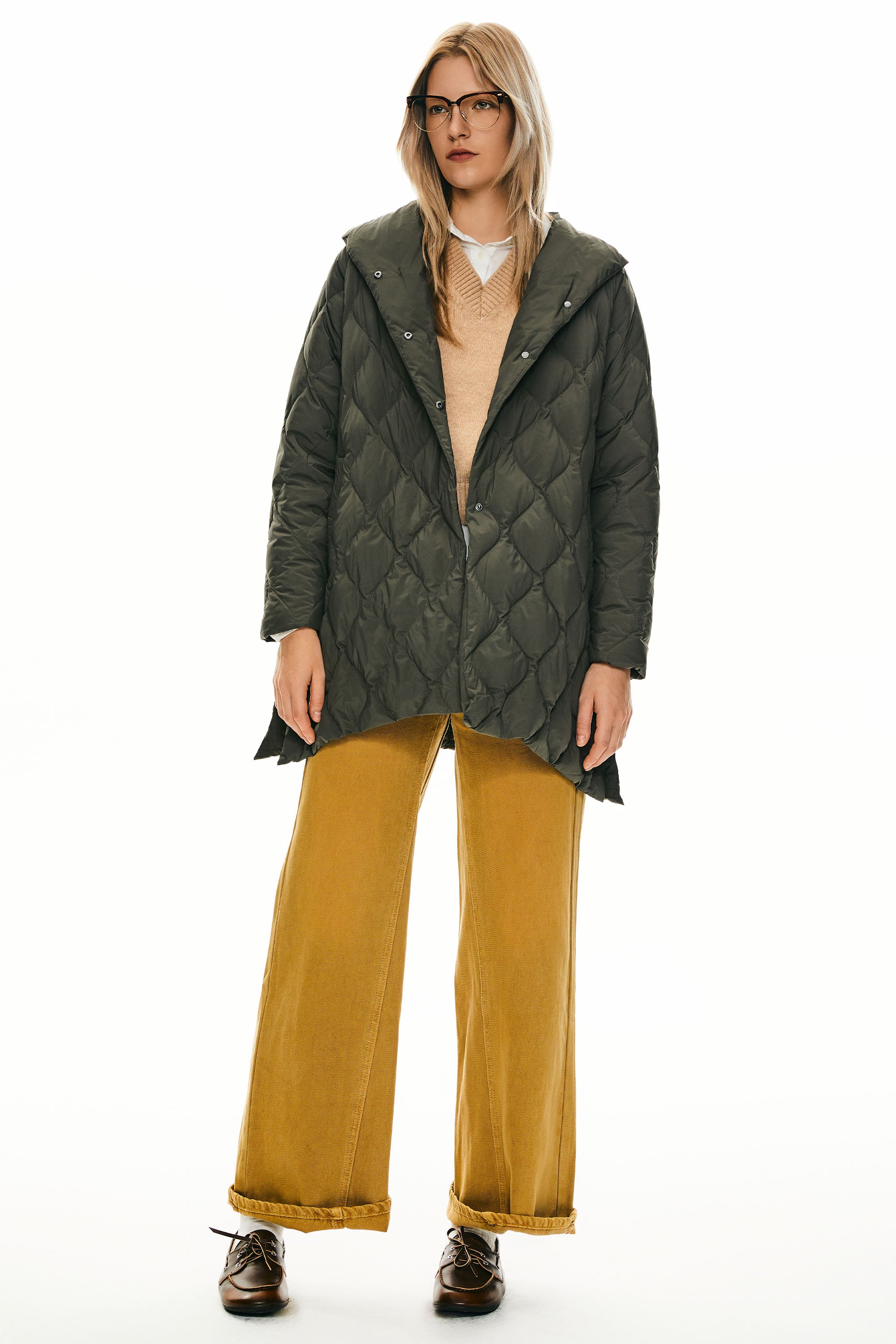 Orolay-Lightweight Long-Sleeve Puffer Jacket-#color_Rosin