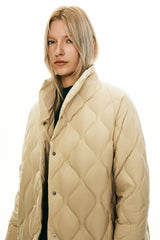 Orolay-Lightweight Long-Sleeve Puffer Jacket-#color_Almond Oil