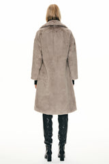 Orolay-Long Teddy Coat-#color_Shadow Gray