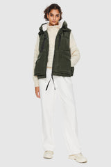 Orolay-092 Classics Cropped Down Vest-#color_Chive