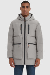 Orolay-092 Classics Hooded Thickened Down Jacket-Orolay 092 Classics Hooded Thickened Down Jacket men #color_Quiet Gray