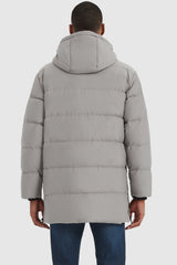 Orolay-092 Classics Hooded Thickened Down Jacket-#color_Quiet Gray