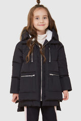 Orolay-092 Classics Kids Thickened Hooded Down Coat-Orolay 092 Classics Kids Thickened Hooded Down Coat #color_Black