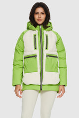 Orolay-092 O-Lab Fleece Down Puffer-Orolay 092 O-Lab Fleece Down Puffer women #color_Green Flash