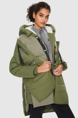 Orolay-092 O-Lab Thickened Puffer Jacket with Detachable Vest-#color_Peat Moss