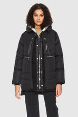 Orolay-092 O-Lab Thickened Puffer Jacket with Detachable Vest-#color_Black