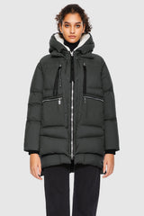 Orolay-092 Thickened Hooded Puffer Jacket-#color_Volcanic Ash