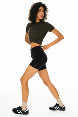 Orolay-5" High-Rise Yoga Shorts-Image 1 of 5" High-Rise Yoga Shorts from Orolay - #color_Ink