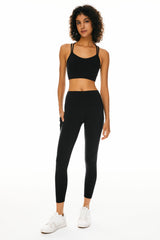 Orolay-7/8 Leggings with Pockets-Image 1 of 7/8 Running Tight with Pockets from Orolay- #color_black