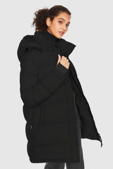 Orolay-Aurora Detachable Hood Down Puffer-#color_Black