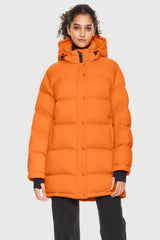 Orolay-Aurora Detachable Hood Down Puffer-#color_Bright Marigold