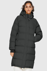 Orolay-Aurora Long Detachable Hooded Down Parka-#color_Volcanic Ash