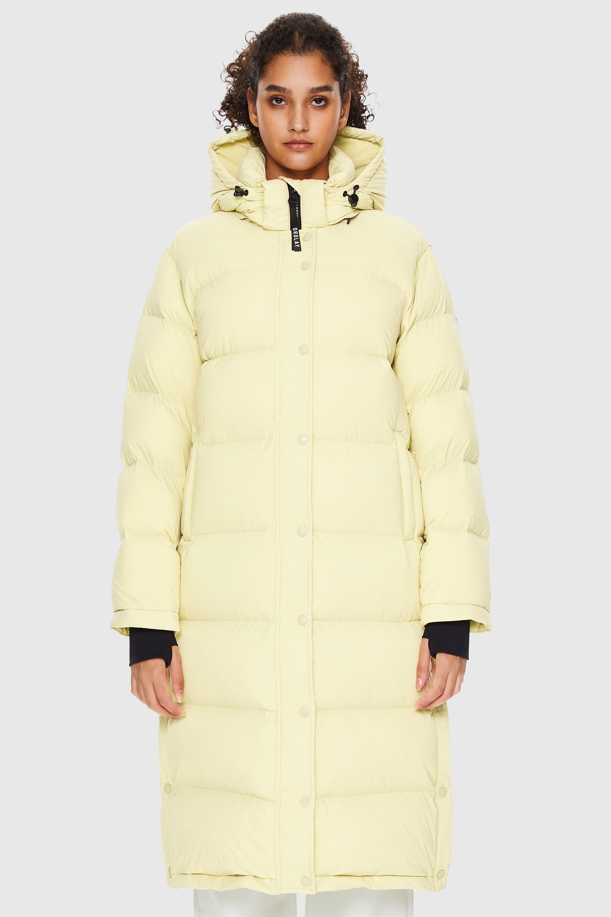 Orolay-Aurora Long Down Parka-#color_Lightyellow