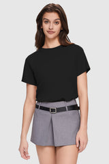 Orolay-Basic Crewneck T-Shirt-#color_Black