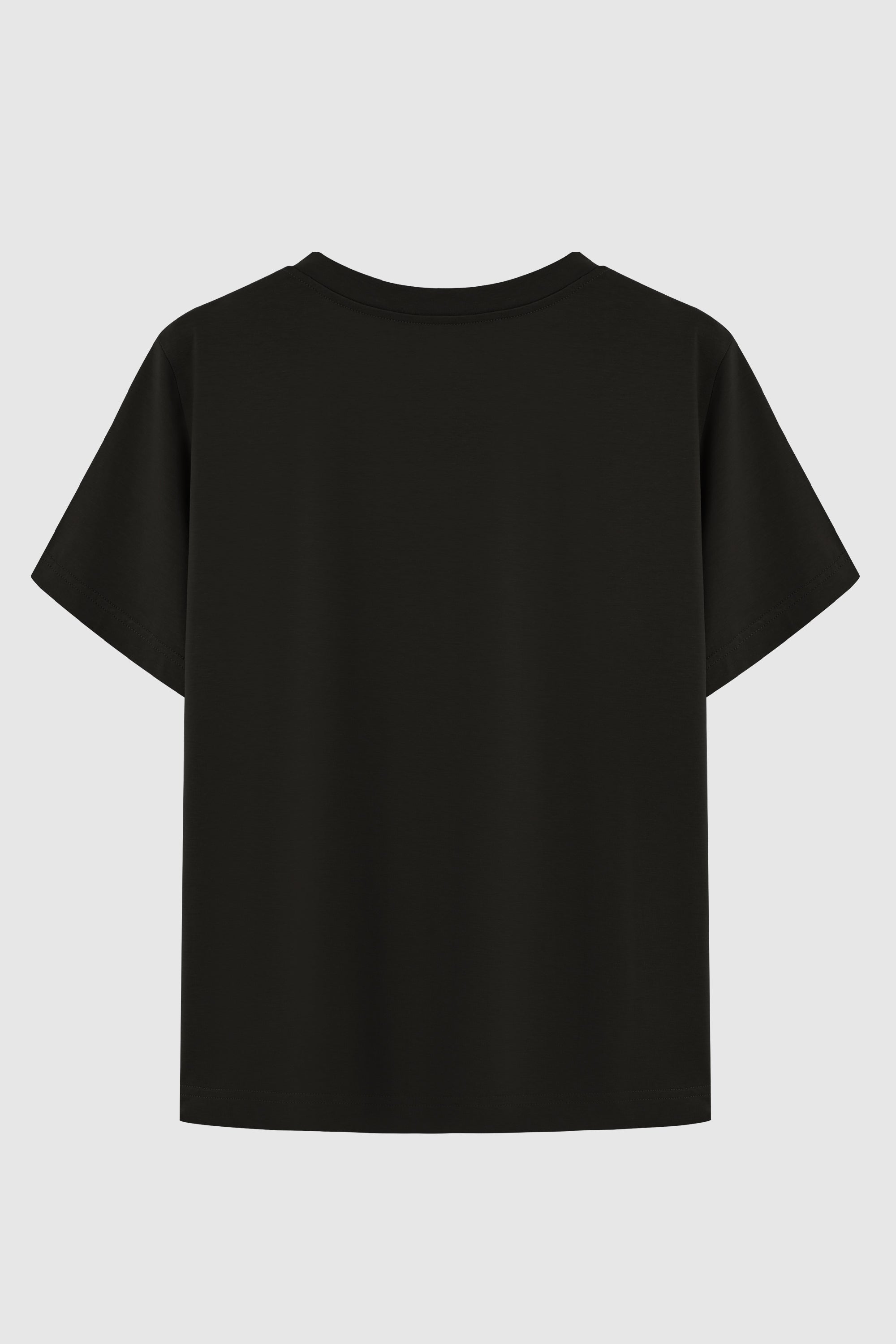 Orolay-Basic Crewneck T-Shirt-#color_Black