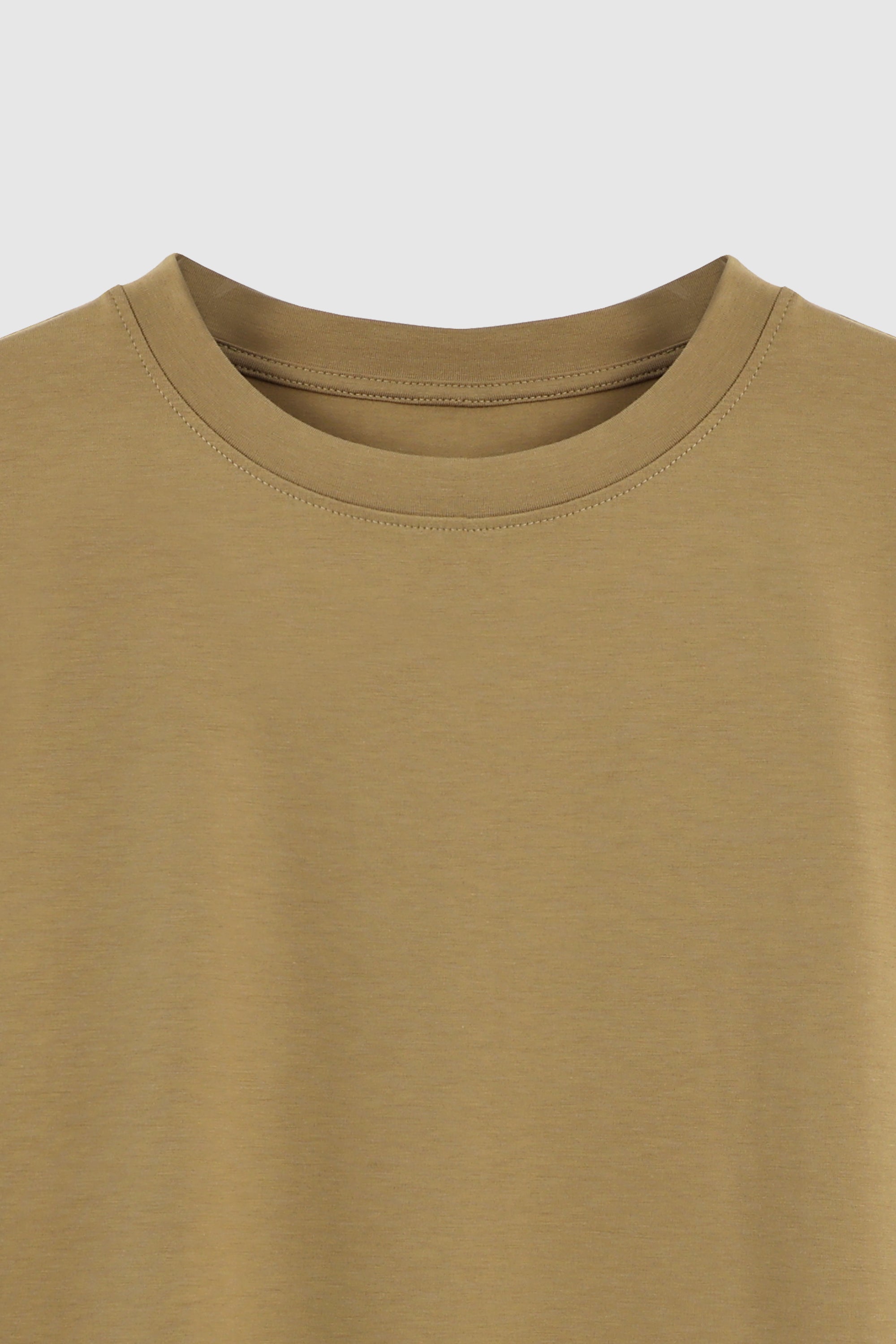 Orolay-Basic Crewneck T-Shirt-#color_Bronze Mist