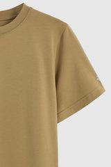 Orolay-Basic Crewneck T-Shirt-#color_Bronze Mist