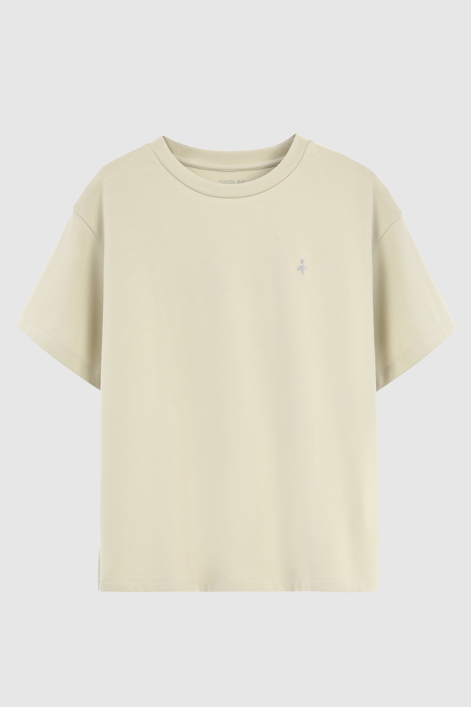 Orolay-Basic Round Neck T-Shirt-#color_Almond Oil