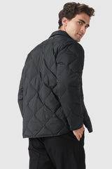 Orolay-Button-Up Quilted Down Puffer-#color_Black