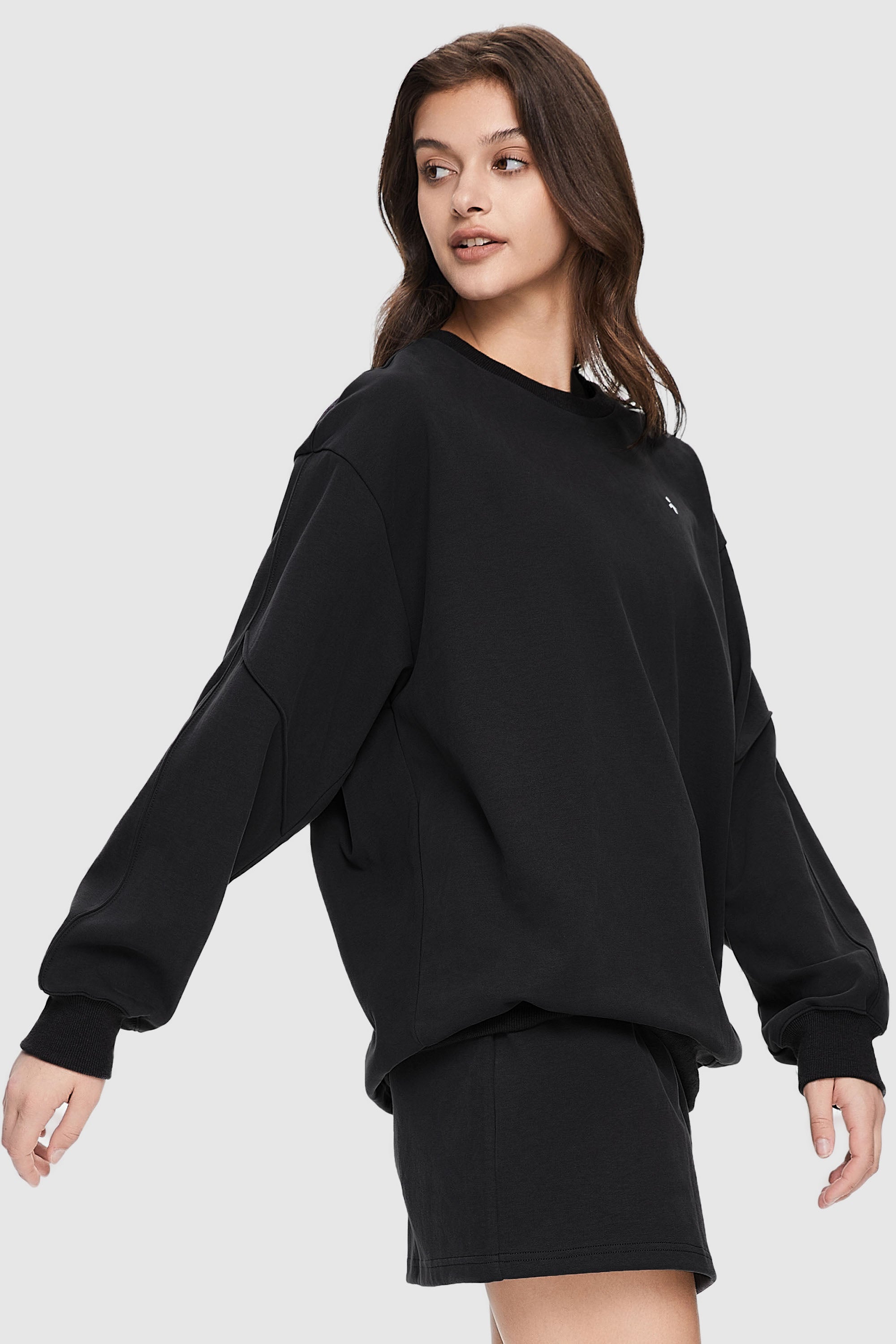 orolay Casual Crewneck Sweatshirt - #color_black