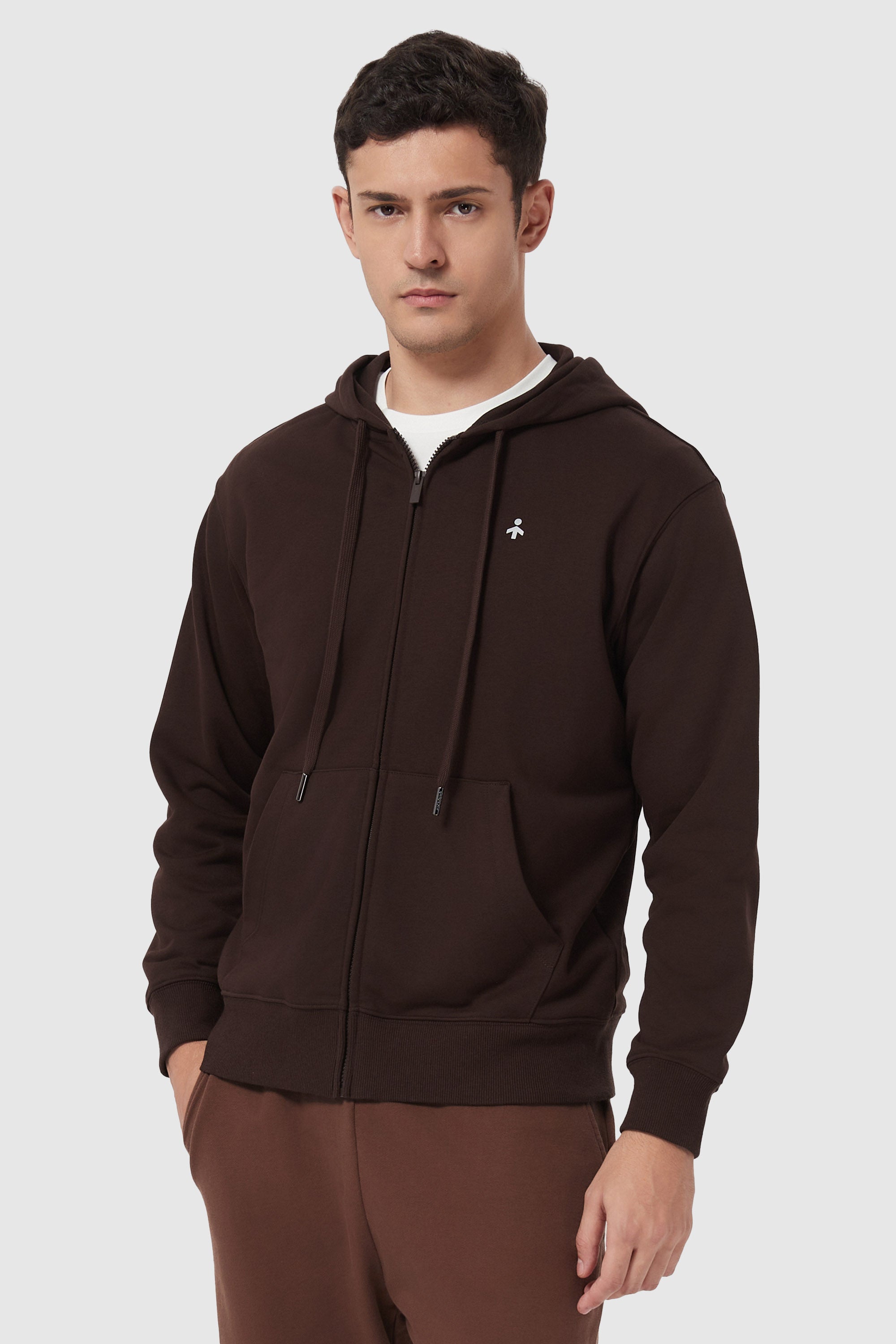 Orolay-Casual Full-Zip Hoodie-Image 3 of Casual Full-Zip Hoodie - #color_Emperador