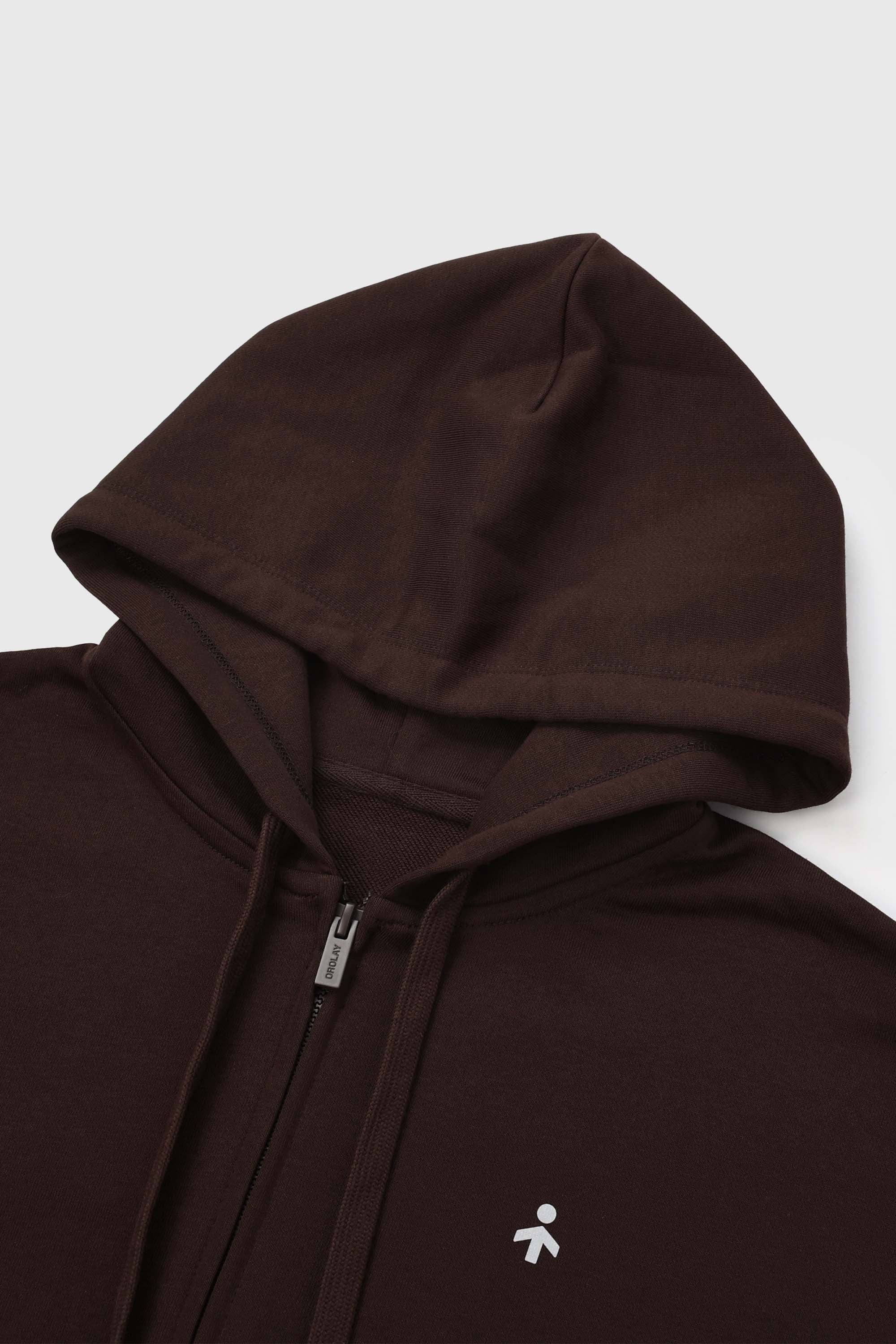 Orolay-Casual Full-Zip Hoodie-Image 5 of Casual Full-Zip Hoodie - #color_Emperador