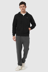 orolay Casual Full-Zip Hoodie - #color_black