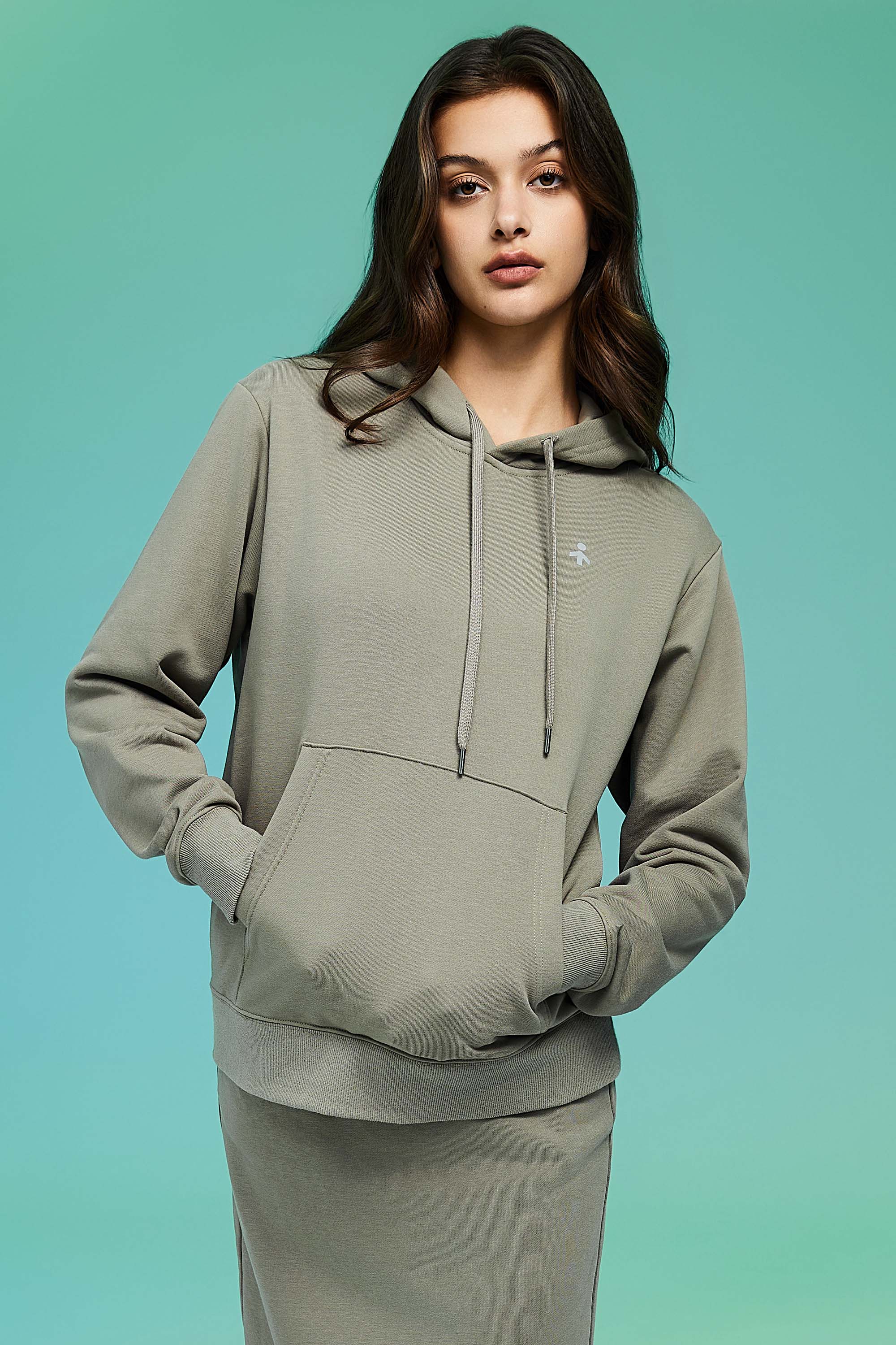 Orolay-Casual Hooded Sweatshirt-Image 5 of Casual Hooded Sweatshirt from Orolay - #color_Sage Green