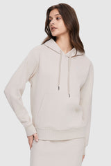 Orolay-Casual Hooded Sweatshirt-Image 2 of Casual Hooded Sweatshirt from Orolay - #color_Tofu