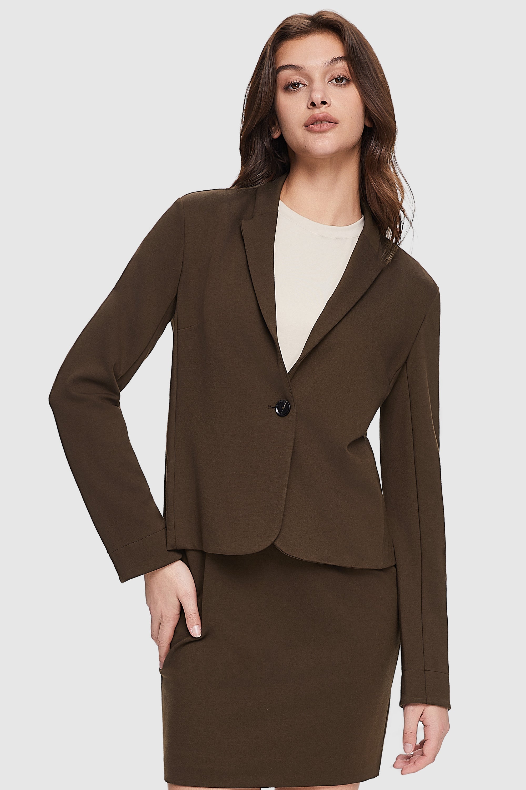 Orolay-Casual Lightweight Blazer-Image 2 of Casual Lightweight Blazer - #color_Emperador