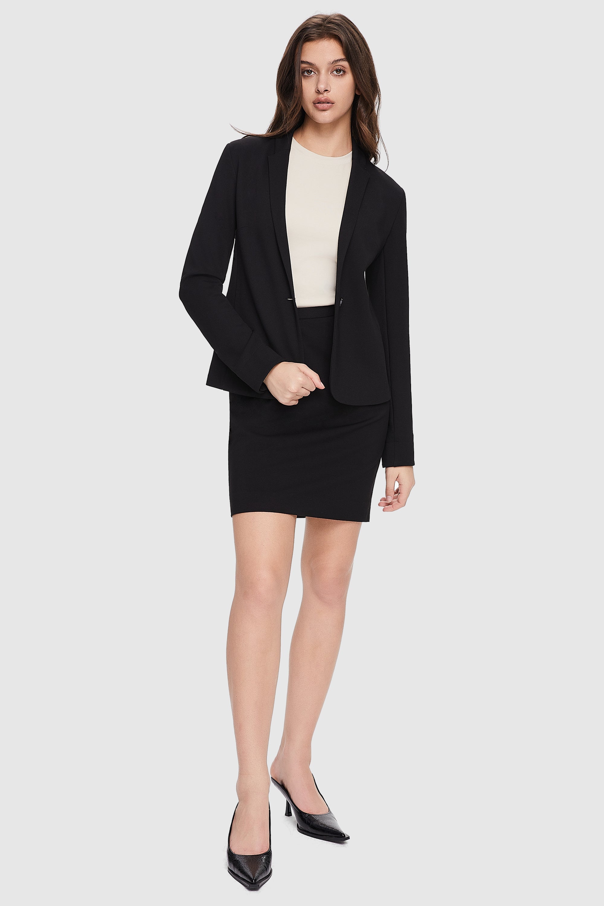 Casual Lightweight Blazer - #color_black