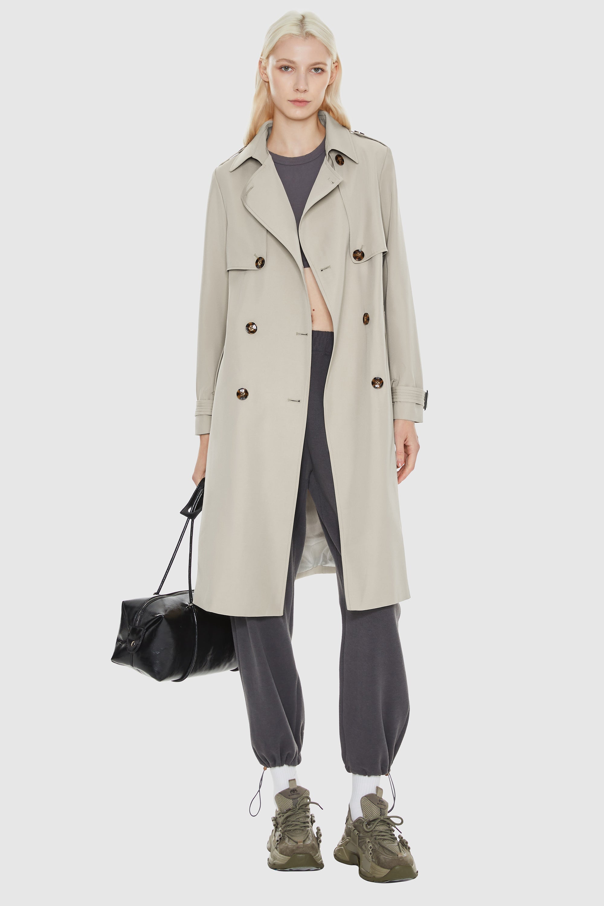 Orolay-Classic Double-Breasted Lapel Trench-#color_Moonstruck