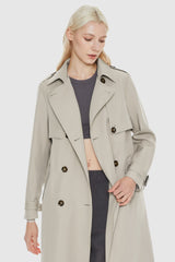 Orolay-Classic Double-Breasted Lapel Trench-#color_Moonstruck