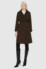 Orolay-Classic Double-Breasted Lapel Trench-#color_Fudge