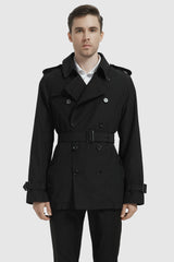 Orolay-Classic Double-Breasted Overcoat-#color_Black