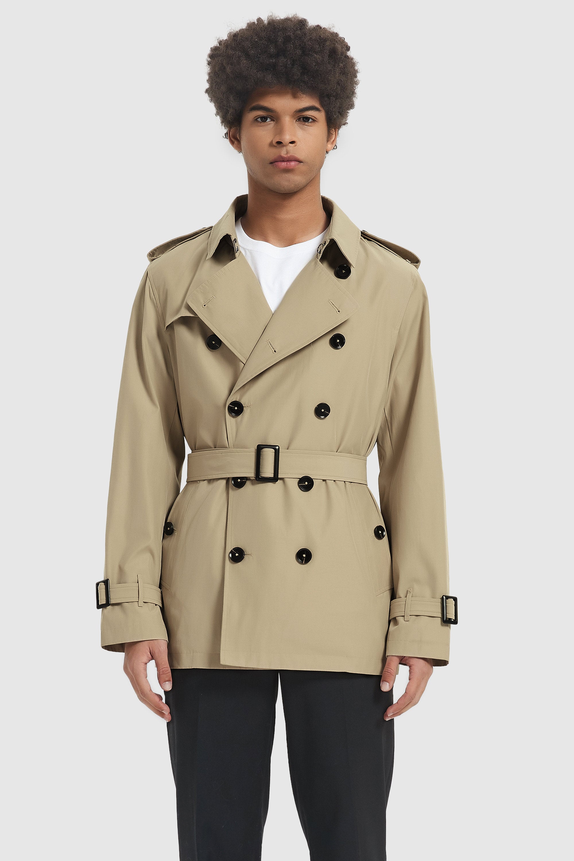 Orolay-Classic Double-Breasted Overcoat-#color_Khaki